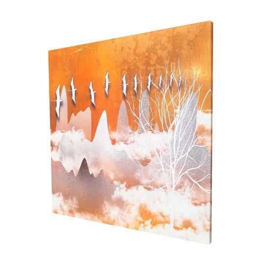 Picture of Maple Leaf Canvas Wall Picture With Wooden Frame 56x56cm