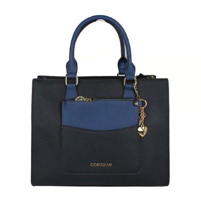 Picture of Cortigiani PU Synthetic Leather Bag With Long Strap For Ladies, Navy, CTGKDGZ23-17