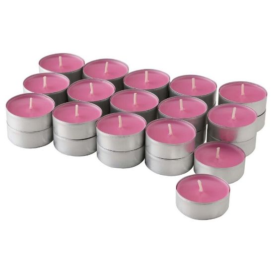 Picture of Maple Leaf Scented Tealight Candle Set 50pcs Pink