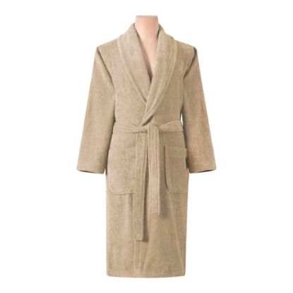 Picture of Maple Leaf Cotton Bathrobe Solid 320GSM Beige