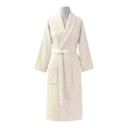 Picture of Maple Leaf Cotton Bathrobe Solid 320GSM White