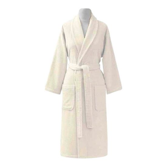 Picture of Maple Leaf Cotton Bathrobe Solid 320GSM White