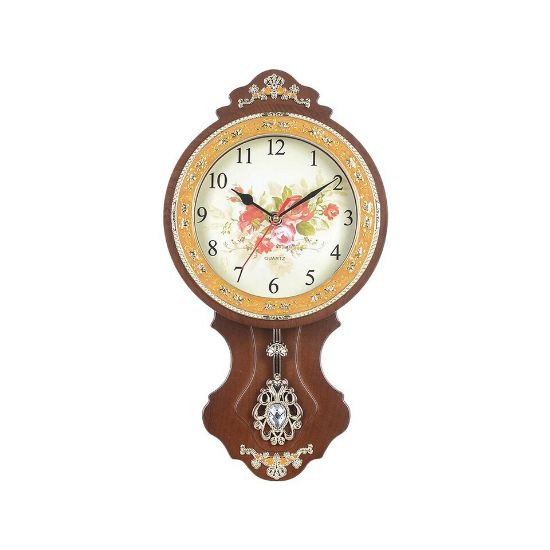 Picture of Maple Leaf Pendulum Wall Clock TLD8419B 42cm