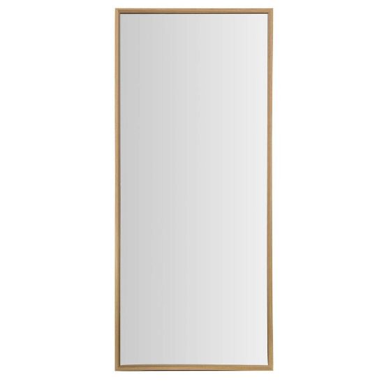 Picture of Maple Leaf Wooden Framed Wall Mirror 50x120cm BX07 Beige