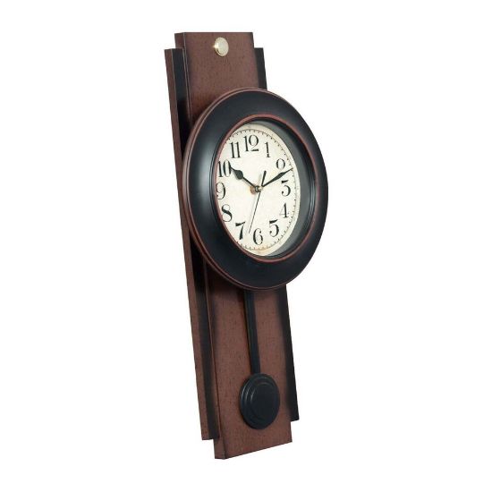 Picture of Maple Leaf Battery Operated PVC Pendulum Wall Clock 52.4x23.5x7.9cm TLD8435