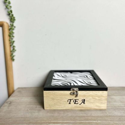 Picture of Maple Leaf Tabletop Multipurpose Wooden Storage Box 18x18x7cm HT74883