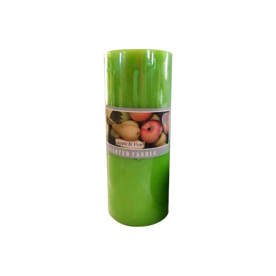 Picture of Maple Leaf Scented Pillar Candle ZL7520 640gm 20cm Apple & Pear