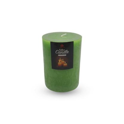 Picture of Maple Leaf Pillar Candle P401 3x4inch Green