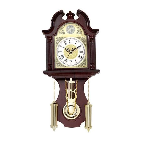 Picture of Maple Leaf Battery Operated PVC Pendulum Wall Clock 25.5x24x8cm TLD8410