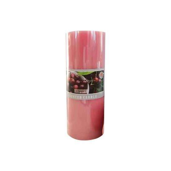 Picture of Maple Leaf Scented Pillar Candle ZL7520 640gm 20cm Cherry