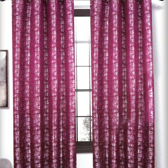 Picture of Maple Leaf Yarn Dye Jacquard Window Curtain 2pcs Set 140x260cm Assorted