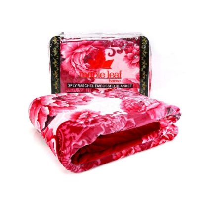 Picture of Maple Leaf Blanket Embossed 200x240cm 3.8kg 2play Assorted