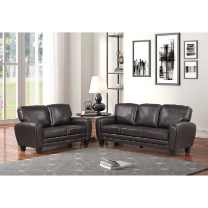 Picture of Maple Leaf Fabric Sofa Set 3+2 SF7805 Brown