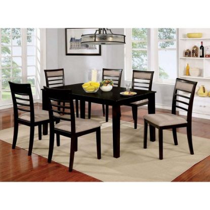 Picture of Maple Leaf Wooden Dining Table + 6 Chairs Elango Oak