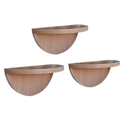 Picture of Maple Leaf Wooden Wall Shelf 3Pcs Set Beige A943