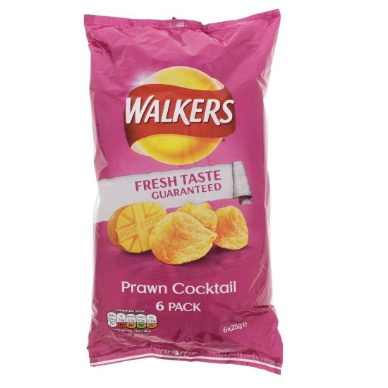 Picture of Walkers Prawn Cocktail Chips 6 x 25 g