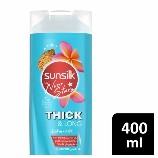 Picture of Sunsilk Thick & Long With Biotin & Castor Oil Shampoo 400 ml