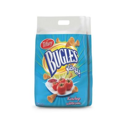 Picture of Tiffany Bugles Ketchup Corn Snacks 22 x 10.5 g 2 pkt