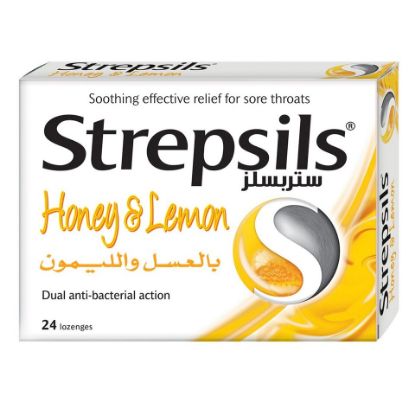 Picture of Strepsils Sore Throat Relief Honey & Lemon 24pcs