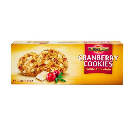 Picture of Quickbury Cranberry Cookies With White Chocolate 126 g