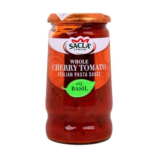 Picture of Sacla Whole Cherry Tomato & Basil Pasta Sauce 350g