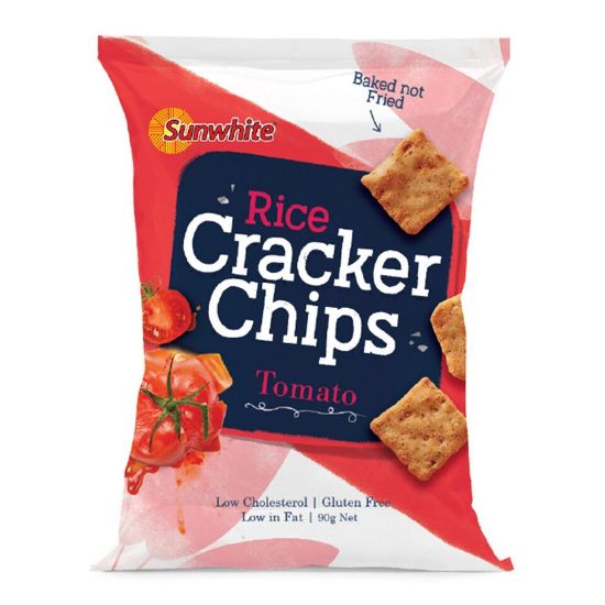 Picture of Sunwhite Rice Cracker Chips Tomato 90g