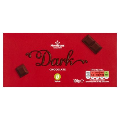 Picture of Morrisons Dark Chocolate 100g(N)