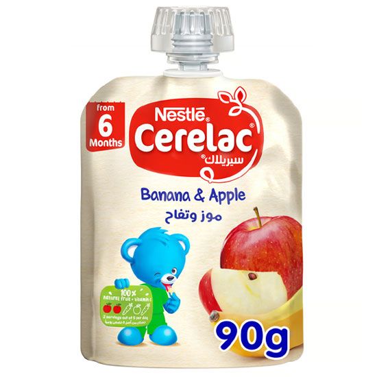 Picture of Nestle Cerelac Apple Fruits Puree Pouch Baby Food From 6 Months 90 g