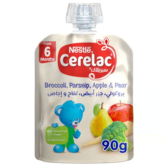 Picture of Nestle Cerelac Broccoli, Parsnip, Apple & Pear Fruits & Vegetables Puree Pouch From 6 Months 90 g